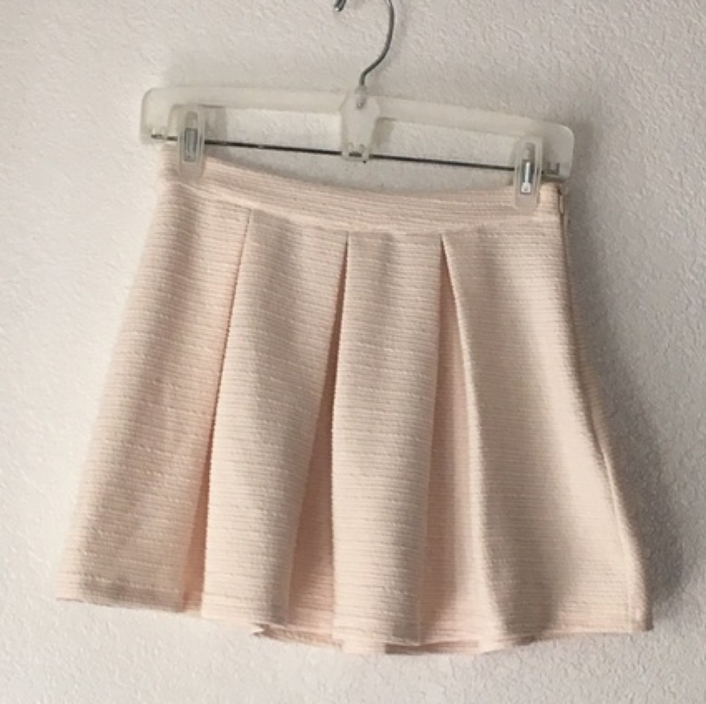 Cream Pleated Skirt from Forever 21